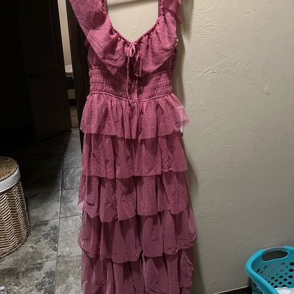 Francesca's Collections Dresses & Skirts - Francesca's Collections Dusty Rose Layered Maxi Dress